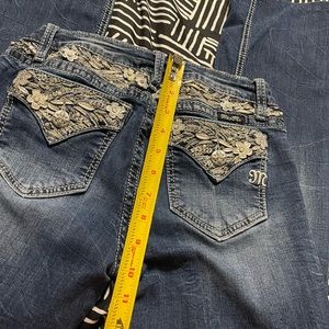 Miss Me Bootcut Jeans , flower design jeans , s26